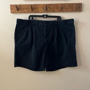 Harbor Bay Men’s Big & Tall Chino Shorts | Waist 48 | Black | 100% Cotton